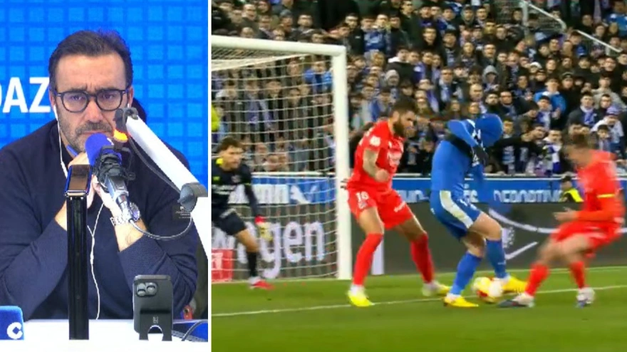 Juanma y el penalti en Vitoria