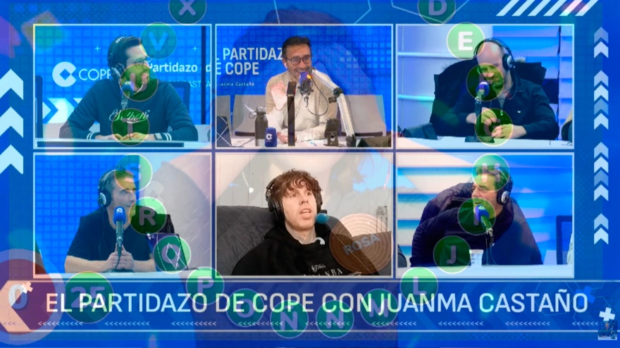 El equipo de El Partidazo de COPE se divierte con el 'rosco' de Pasapalabra