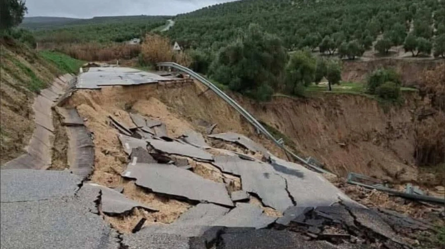 Jaén registra 347 incidencias por la borrasca Leonardo y 15 carreteras permanecen cortadas