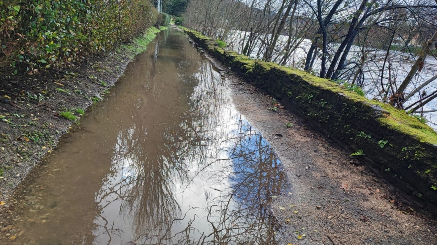 Paseo del Miño inundado