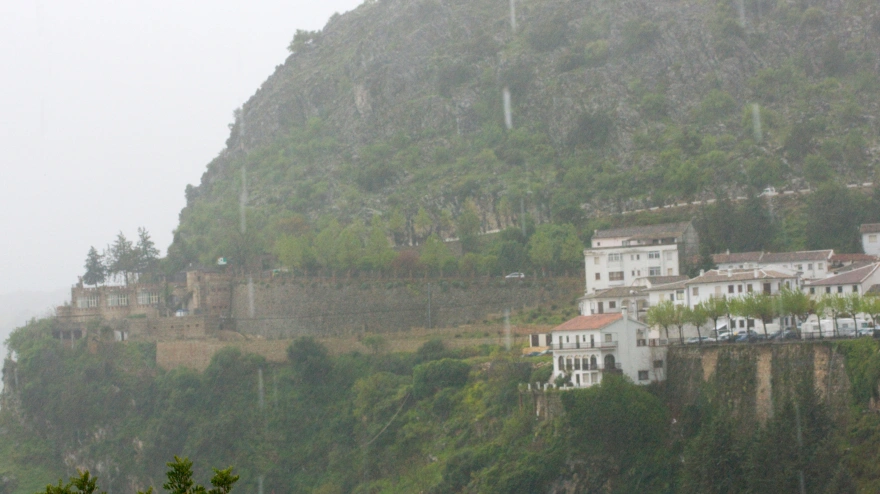 Lluvia en Grazalema, Andalucía, suroeste de España