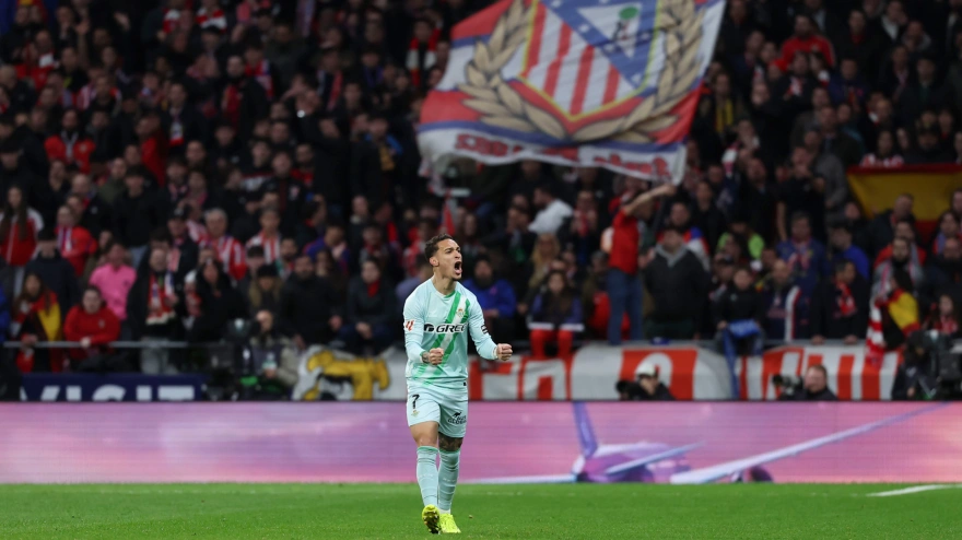 Antony celebra el gol marcado en el Metropolitano