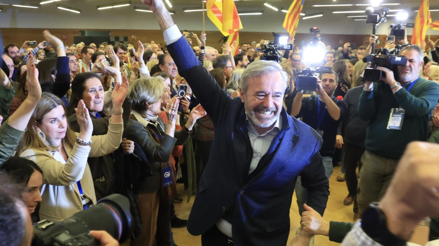 El candidato  del PP a la Presidencia de Aragón, Jorge Azcón