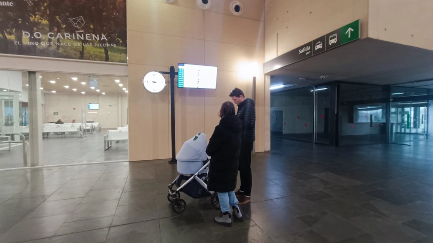 Viajeros en la Estación de Delicias de Zaragoza