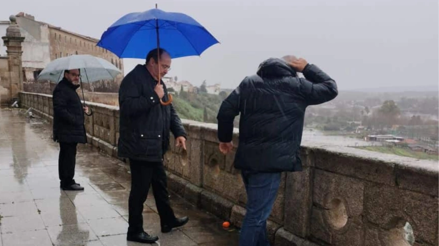 El Obispo de Coria Cáceres en Coria este domingo