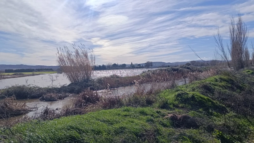 Desbordamiento del arroyo de la localidad de Alberche