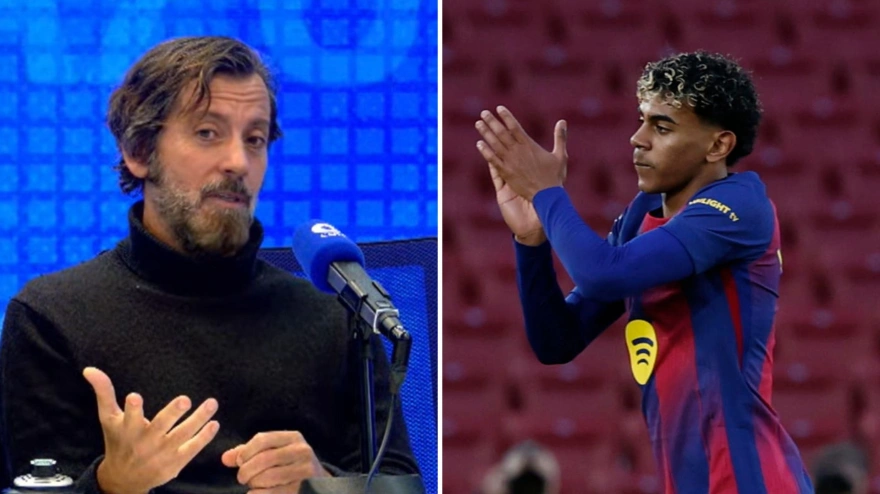 Quique Sánchez Flores y Lamine Yamal