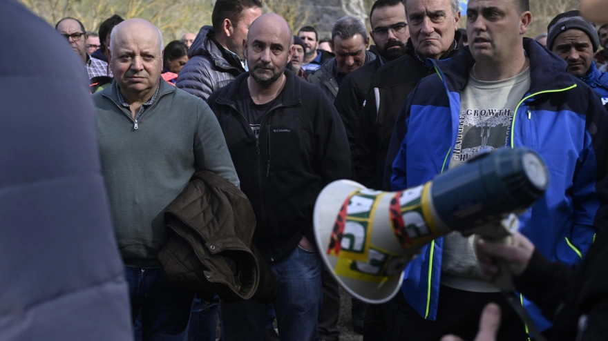 Ganaderos asturianos en las protestas contra el acuerdo con Mercosur