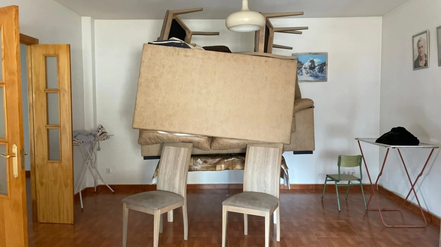 Casa del hermano de Agapito, donde está a punto de entrar el agua