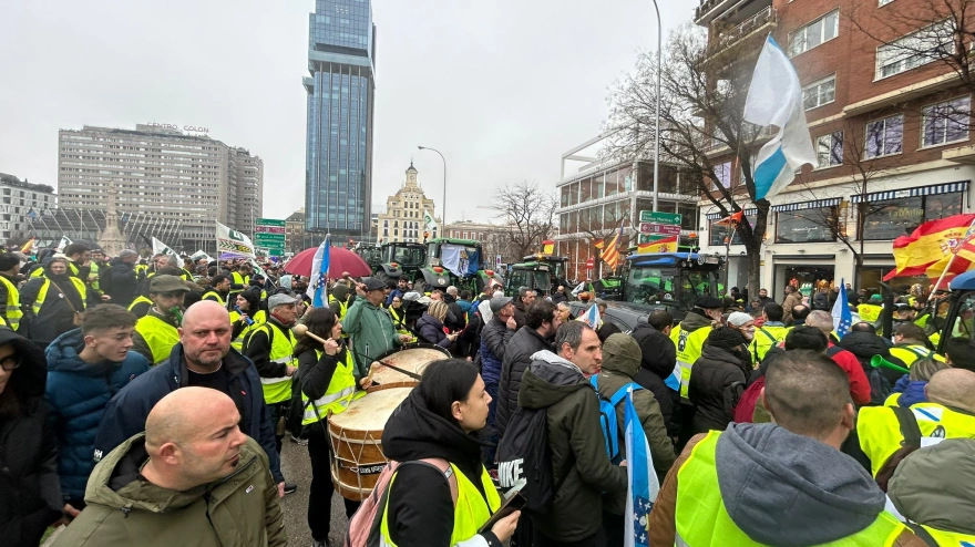 Concentración de agricultores en Madrid este miércoles 11 de febrero