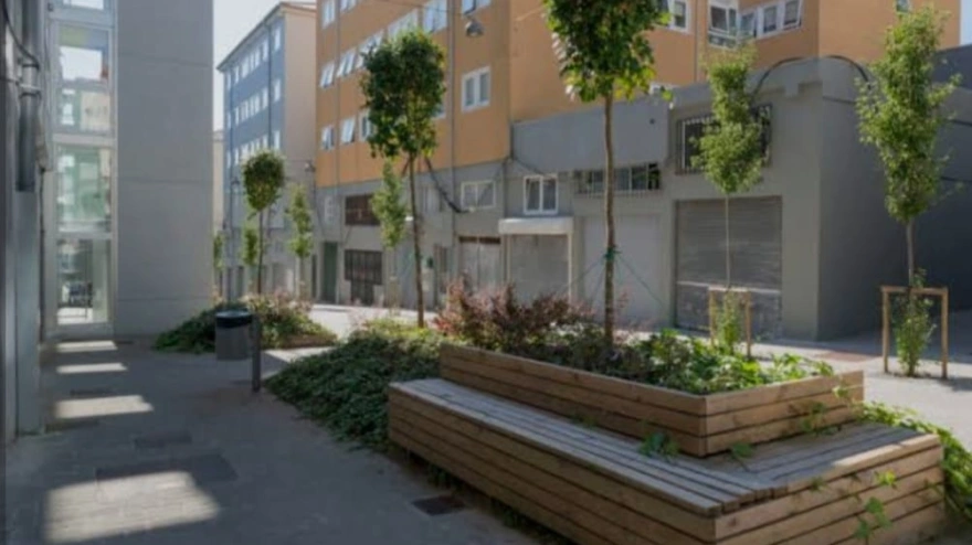 Imagen de la zona del barrio de Vista Alegre de Santiago