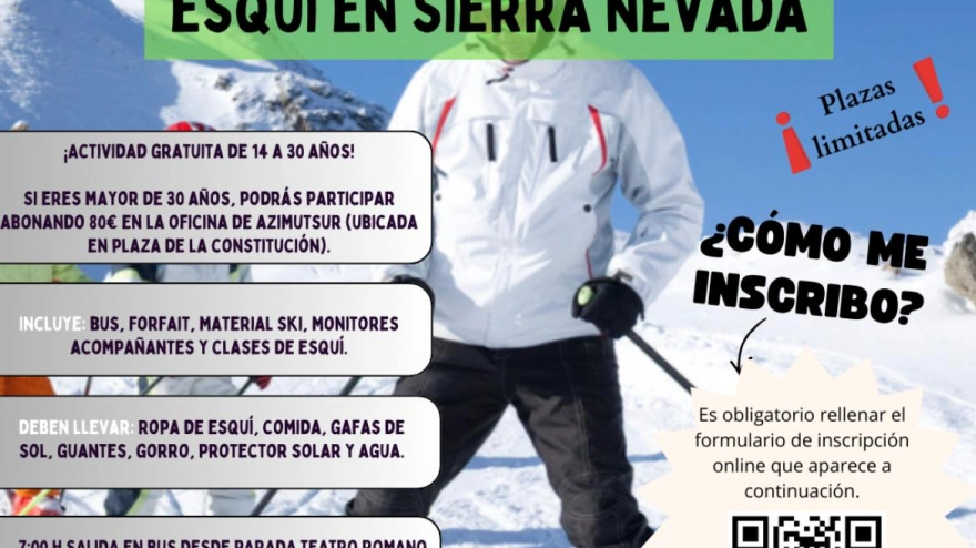 Aún quedan disponibles cuatro plazas para adultos del programa de “1, 2 y 3 días de Esquí en Sierra Nevada”