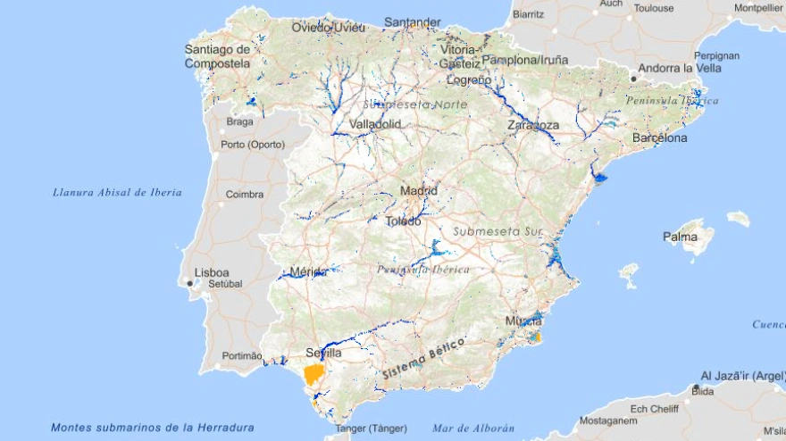 Mapa de zonas inundables