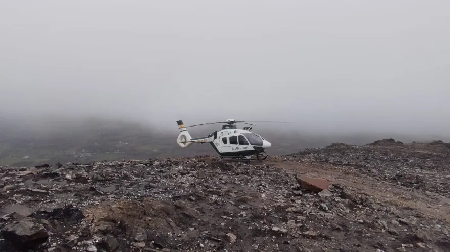 Helicóptero de la Guardia Civil de Zamora que ayudó en las labores