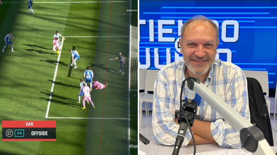 El gol anulado a Borja Iglesias por fuera de juego tras una extraña jugada.