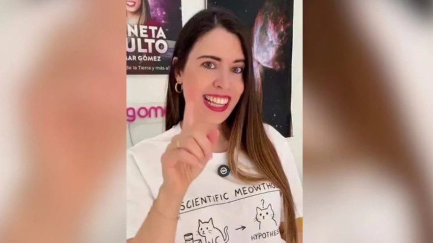 La meteoróloga Mar Gómez en su último video de TikTok