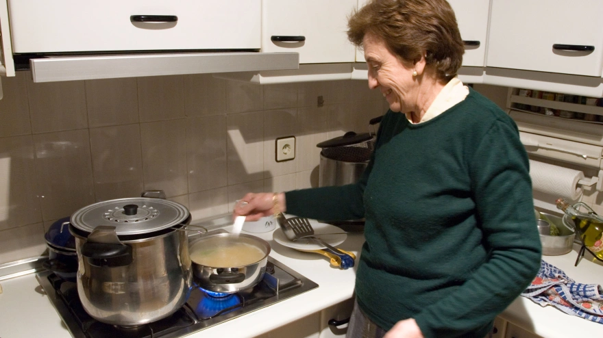 Ama de casa cocinando, España