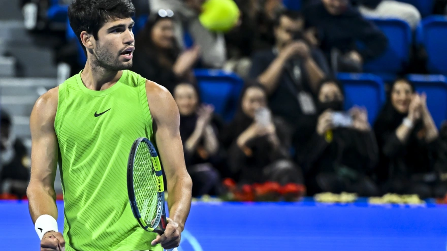 Carlos Alcaraz, durante el Abierto de Catar