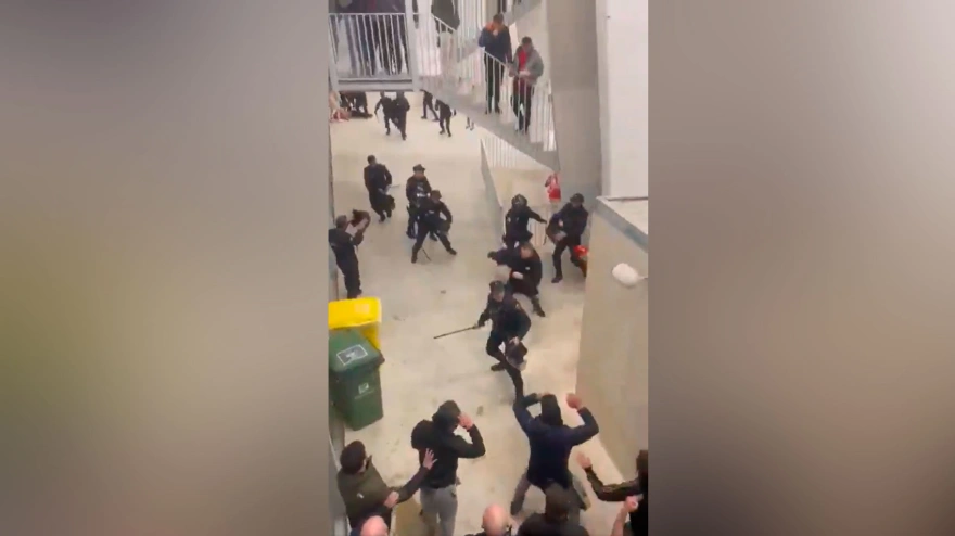 Imágenes de los incidentes dentro de El Sadar