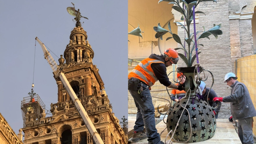 Retirada de las jarras de azucenas