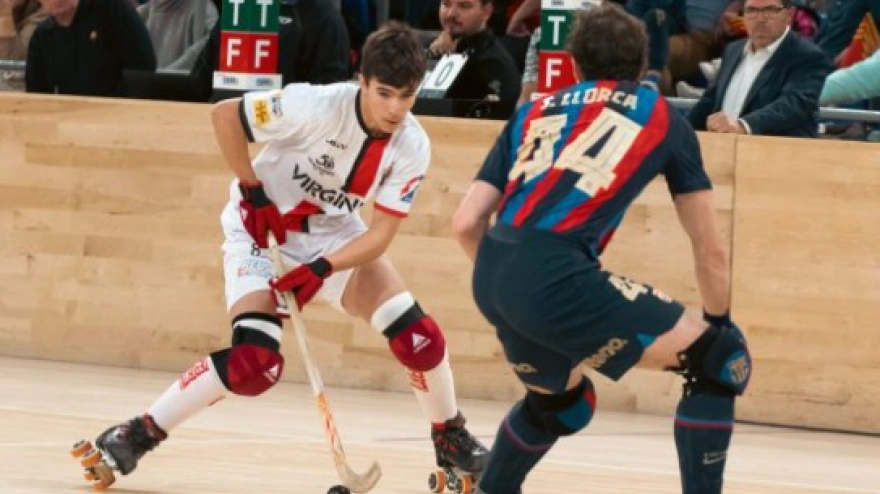 Guillem Jansá en un partido contra el F. C. Barcelona