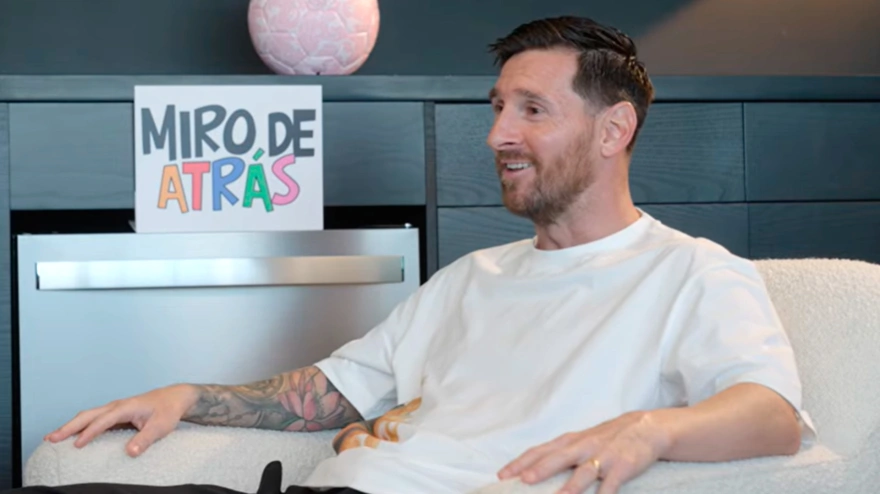Leo Messi, durante su entrevista en el programa 'Miro de Atrás'