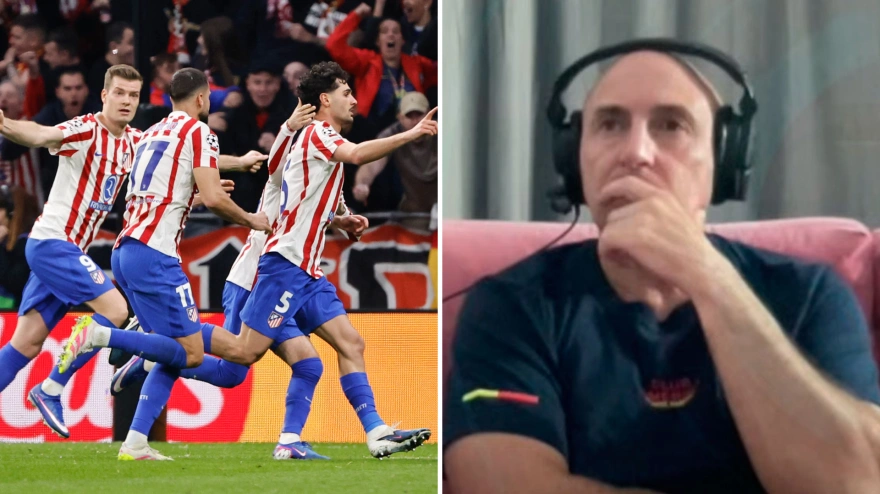 Los jugadores del Atlético y Maldini