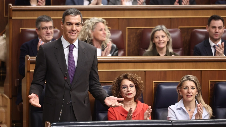 El presidente del Gobierno, Pedro Sánchez, interviene durante una sesión de control al Gobierno, en el Congreso de los Diputados