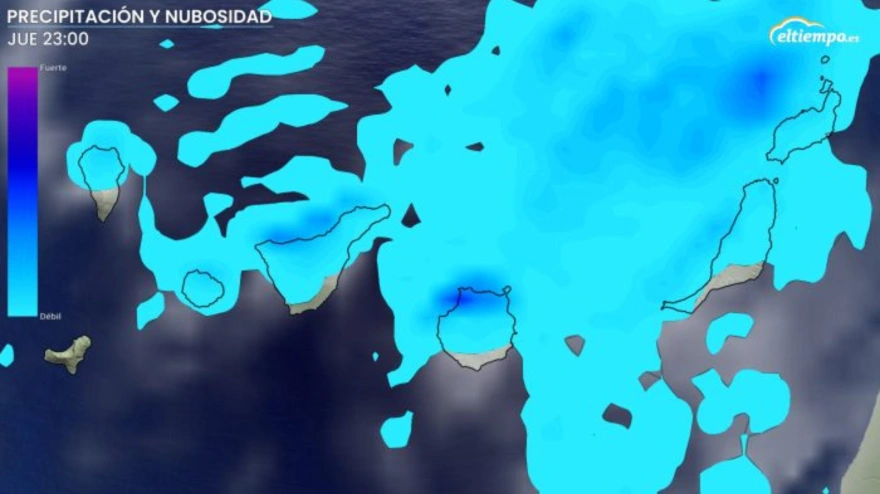 Las precipitaciones que se esperan en Canarias para las próximas horas
