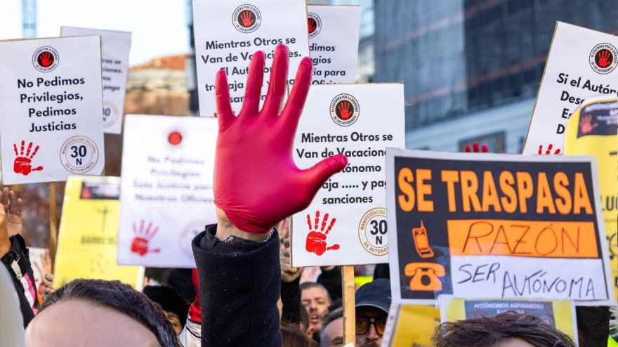 Manifestación de autónomos el pasado 30 de noviembre