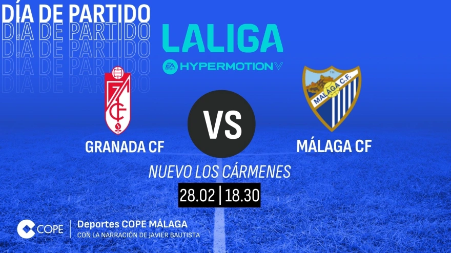 Horario y dónde ver y escuchar el Granada - Málaga de esta tarde
