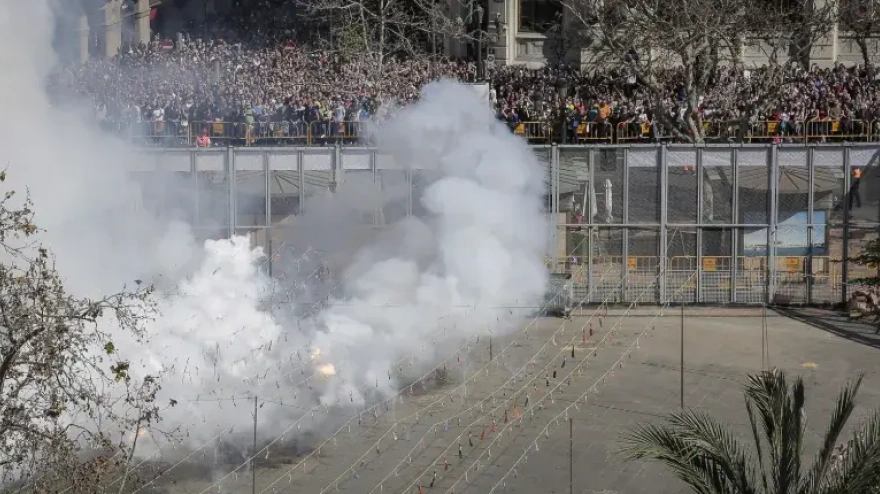Imagen de archivo de una mascletà en Valencia