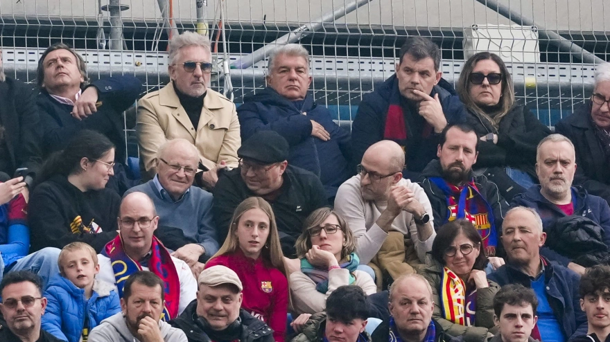 Joan Laporta vio el Barcelona - Villarreal en la grada