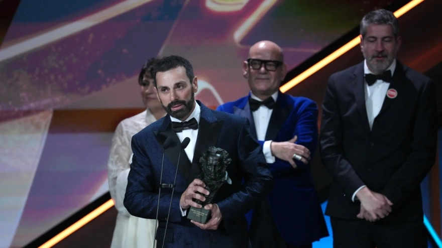 Carlo D’Ursi recogiendo el Goya