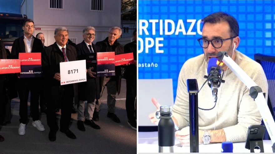 Laporta y Juanma Castaño