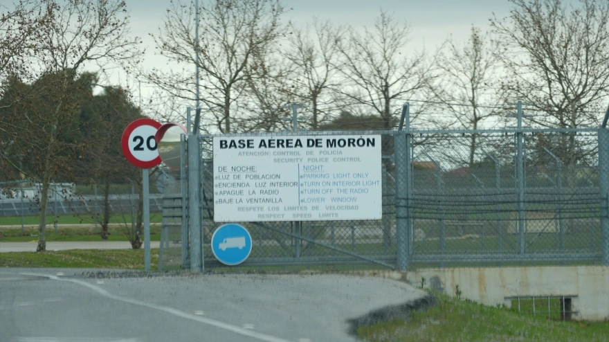 Imagen de la base militar de Morón tras la negativa de Sánchez a cederlas para apoyo a las operaciones contra Irán
