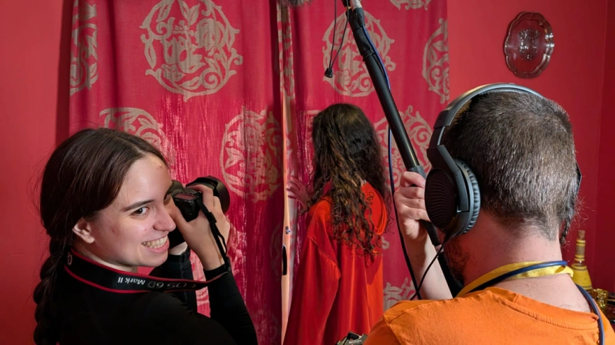 Sofía Rodríguez durante la grabación