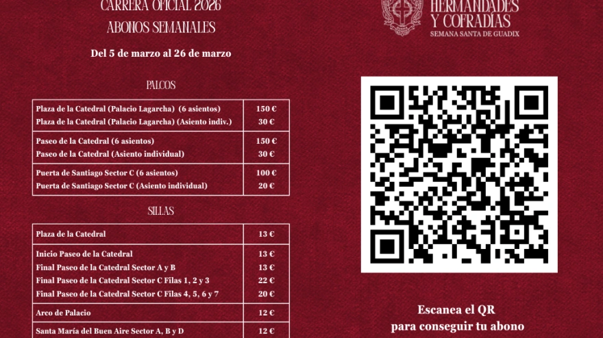 Habilitada desde hoy la página web con el sistema de compra de abonos y sillas