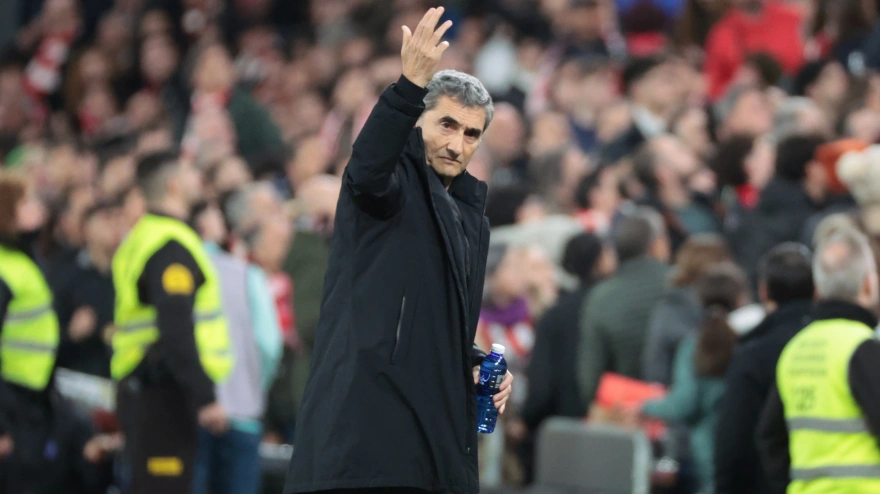 Ernesto Valverde, durante el Athletic-Barcelona