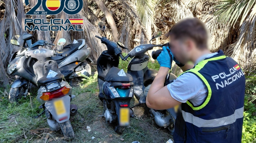 Fotografía de los ciclomotores robados