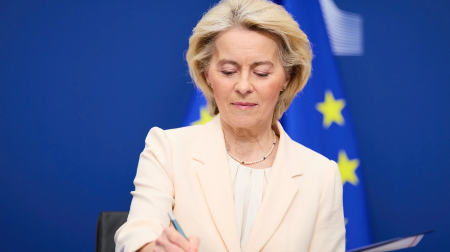 La presidenta de la Comisión Europea, Ursula von der Leyen