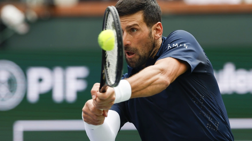 Novak Djokovic, durante un encuentro en Indian Wells