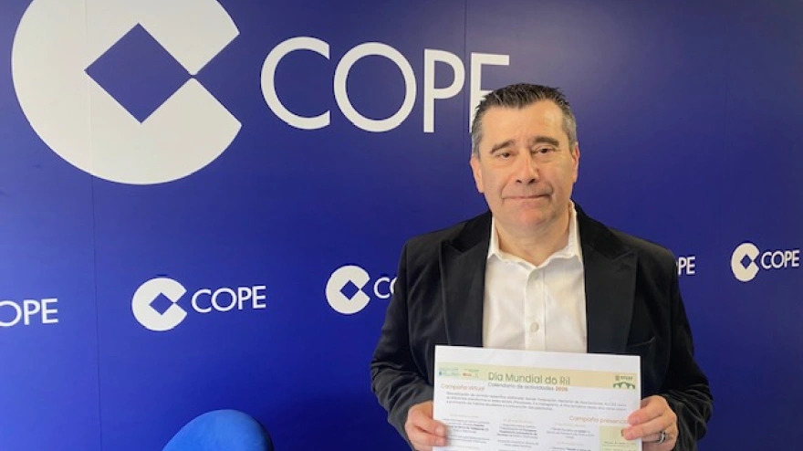 Miguel Quintas relata en los estudios de COPE Ourense las actividades de Alcer para conmemorar el Día Mundial del Riñón, que se conmemora el 12 de marzo