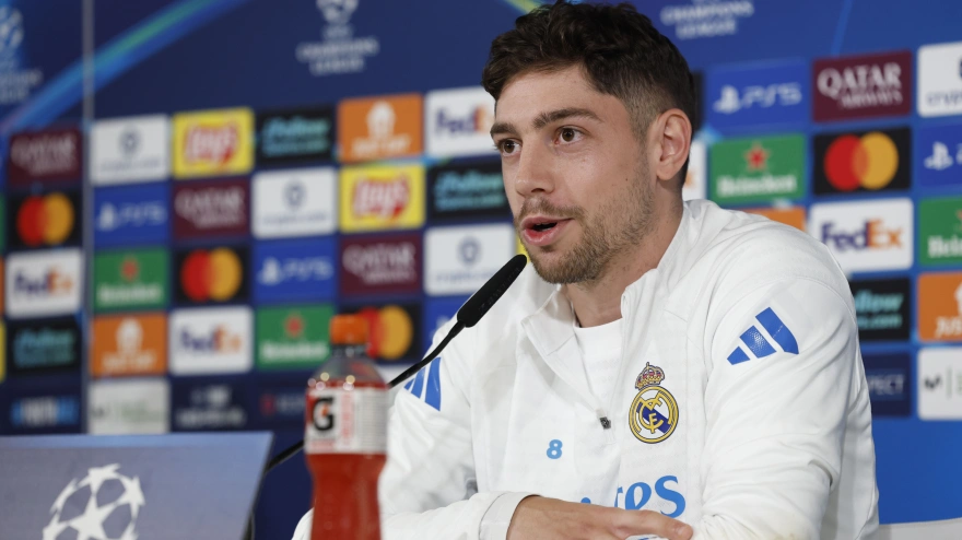 Fede Valverde, en rueda de prensa