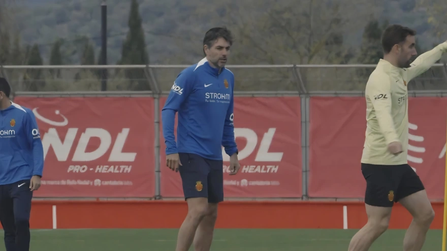 Germán Lux en un entrenamiento