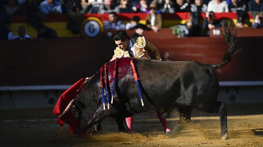 Alejandro Talavante ante el primer toro de la corrida de Domingo Hernández en Castellón