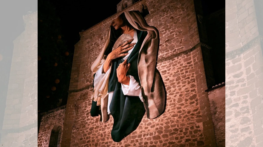 Dolorosa de Brea que anuncia la Semana Santa de Plasencia de 2026