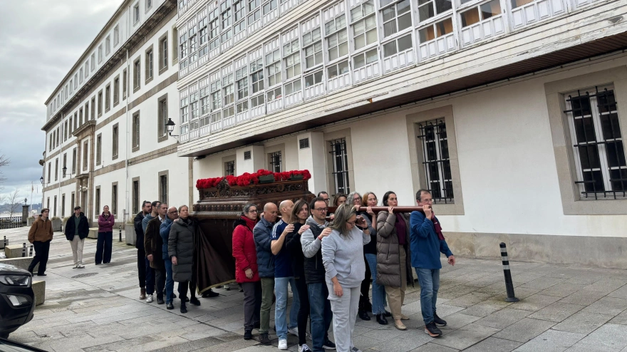 Ensayo de Semana Santa en la Venerable Orden Tercera de A Coruña