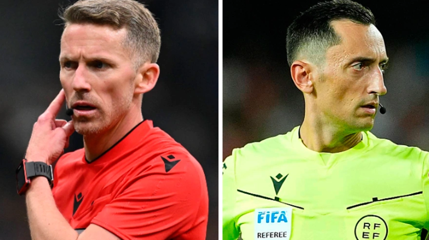 Los árbitros Alejandro Hernández y José María Sánchez