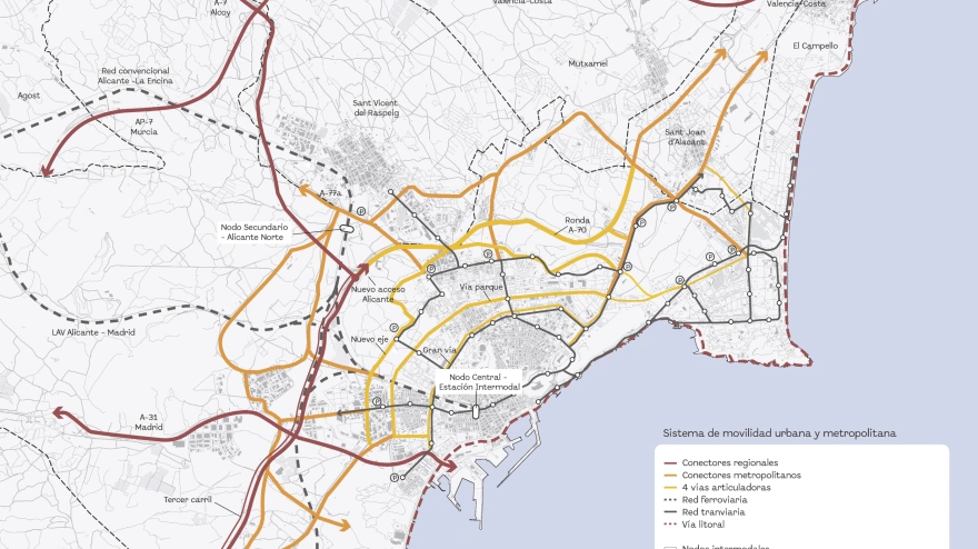 Alicante diseña su mayor red de aparcamientos disuasorios